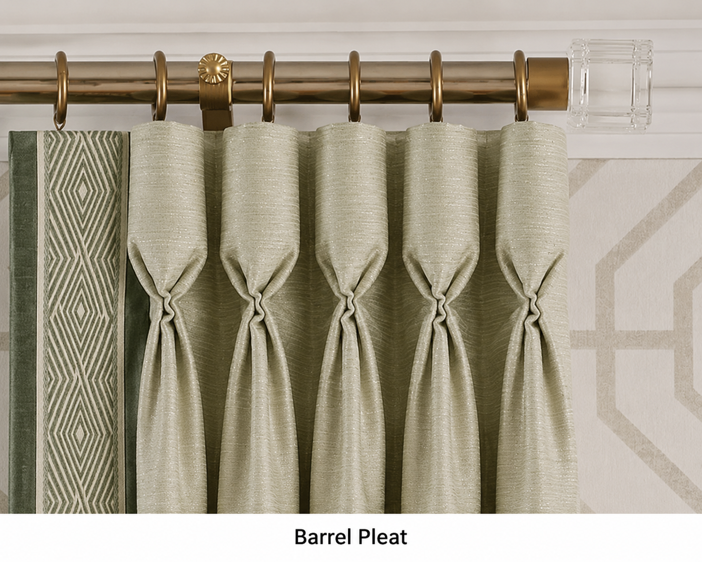 Goblet pleat drapery
