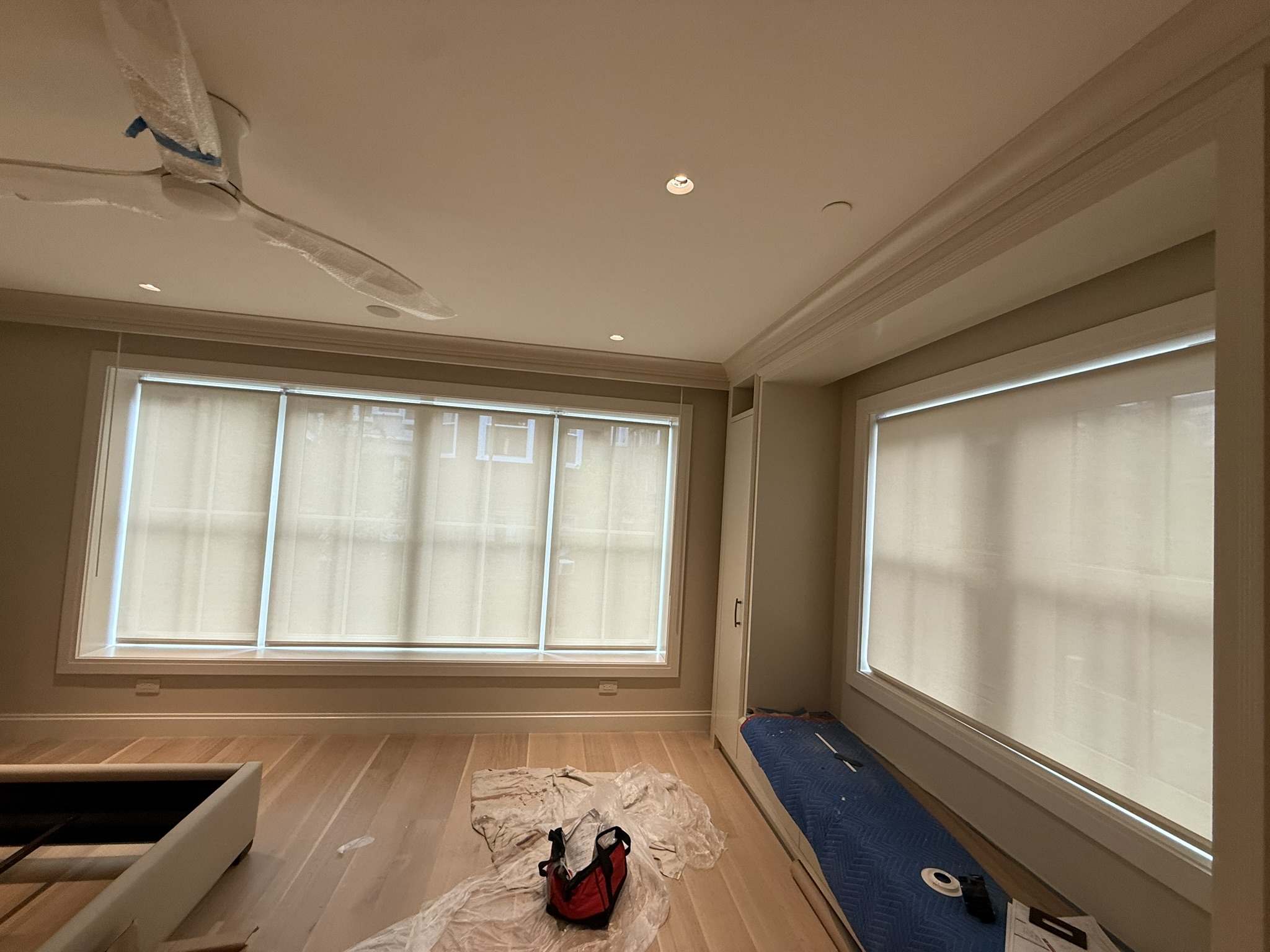 Roller shades — basic, Norman premium, or woven wood